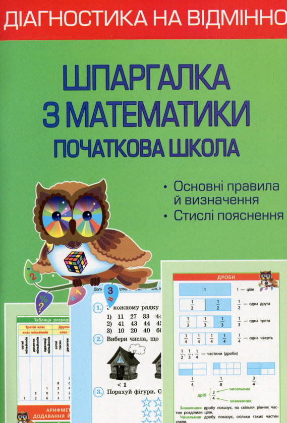 Діагностика на відмінно. Шпаргалка з математики. Початкова...