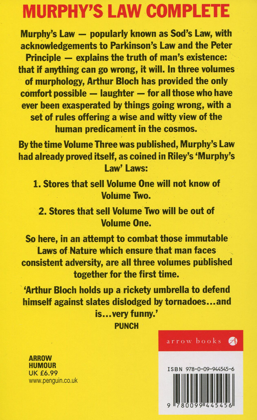 Паперова книга «Murphy's Law. Complete», автор Артур Блох - фото №1