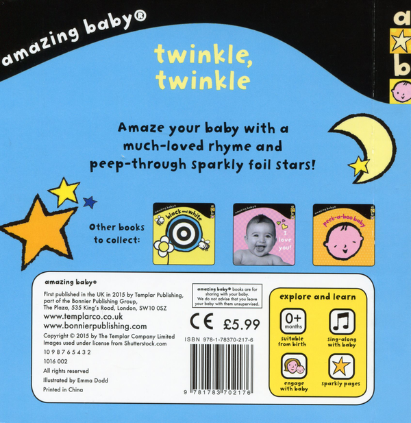 Бумажная книга «Twinkle, Twinkle. Amazing Baby», автор Эмма Додд - фото №1