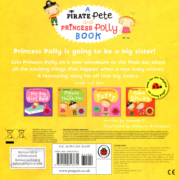 Паперова книга «I'm A New Big Sister. A Princess Polly book», автор Аманда Лі - фото №1