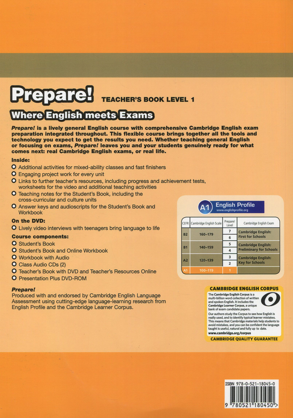 Паперова книга «Cambridge English Prepare! Level 1. Teacher's Book (+ DVD-ROM)», авторів Дін Холдсворт, Кетрін Девіс - фото №1
