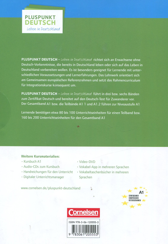 Бумажная книга «Pluspunkt Deutsch A1. Leben in Deutschland. Arbeitbuch Gesamtband (+ CD)» - фото №1