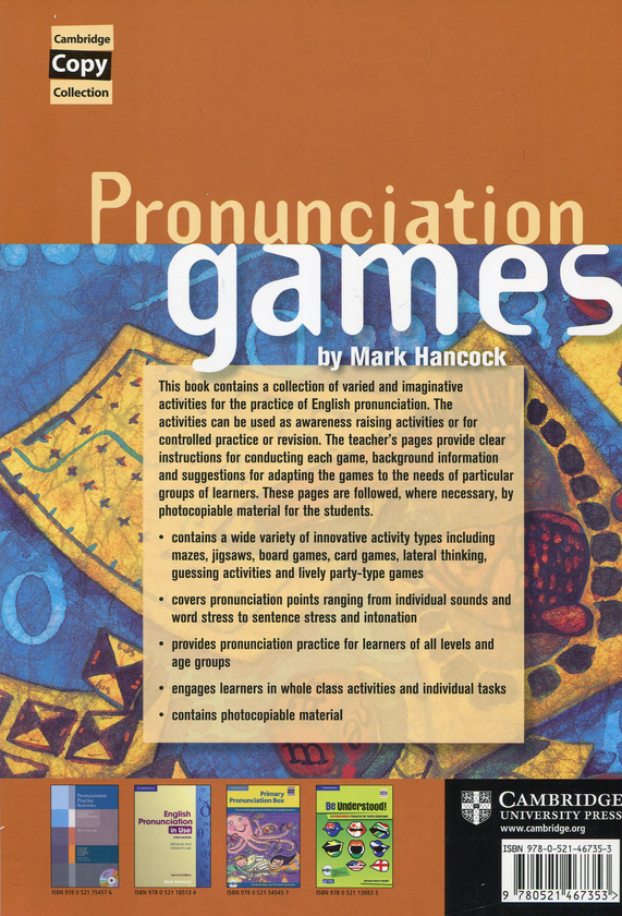Бумажная книга «Pronunciation Games (Cambridge Copy Collection)», автор Марк Хенкок - фото №1