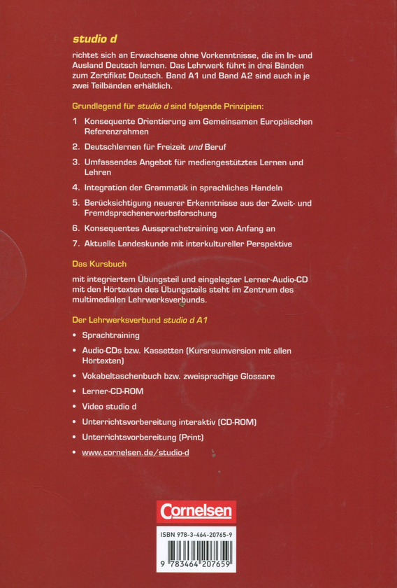 Бумажная книга «Studio d A1. Deutsch als Fremdsprache. Kurs- und Ubungsbuch. Teilband 1 (+ CD)», авторов Герман Функ, Кристина Кун, Силке Демме - фото №1