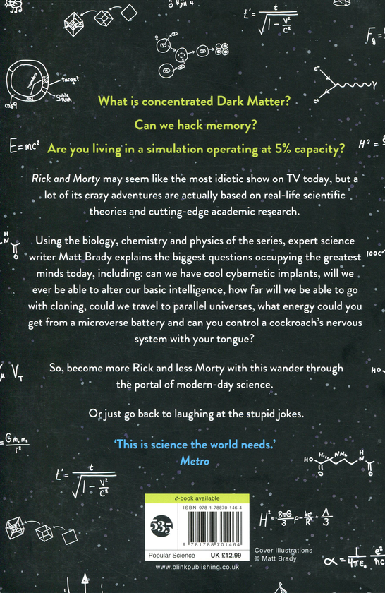 Паперова книга «The Science of Rick and Morty», автор Метт Бреді - фото №1