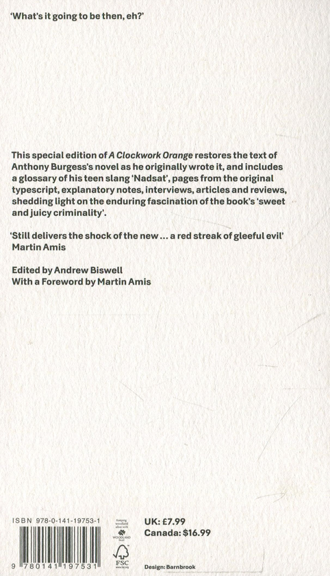 Бумажная книга «A Clockwork Orange», автор Энтони Берджесс - фото №1