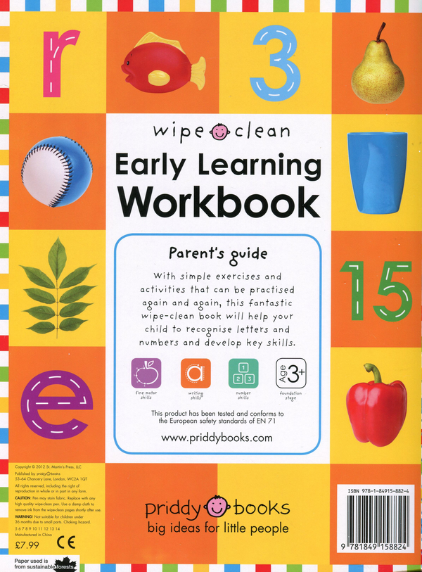Паперова книга «Wipe Clean Early Learning Workbook» - фото №1