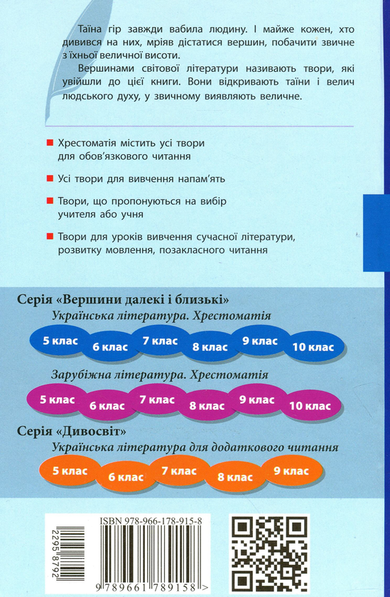 Паперова книга «Зарубіжна література. Хрестоматія (+ Щоденник читача). 5 клас» - фото №1