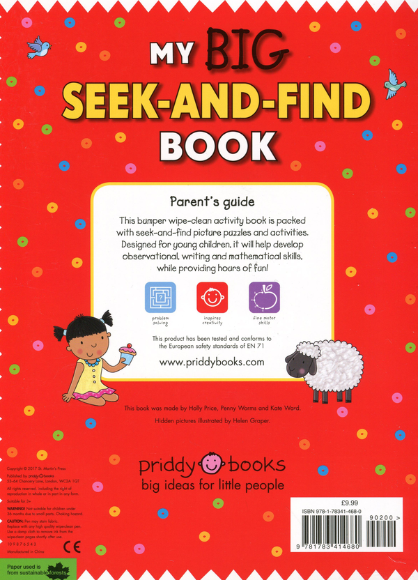 Бумажная книга «My Big Seek and Find Book: Wipe Clean Spiral» - фото №1