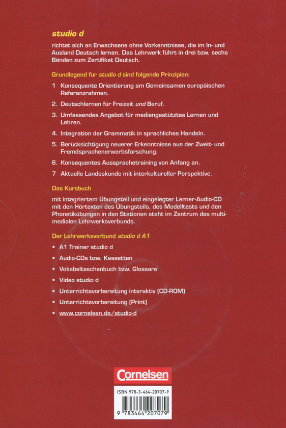 Бумажная книга «Studio d A1.Deutsch als Fremdsprache. Kurs- und Ubungsbuch (+ CD)», авторов Герман Функ, Кристина Кун, Силке Демме - фото №1