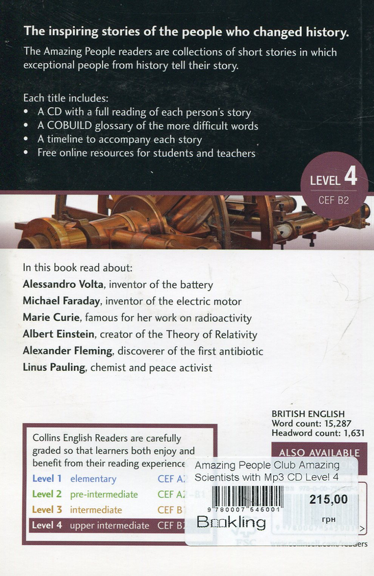 Бумажная книга «Collins Elt Readers — Amazing Scientists. Level 4 » - фото №1