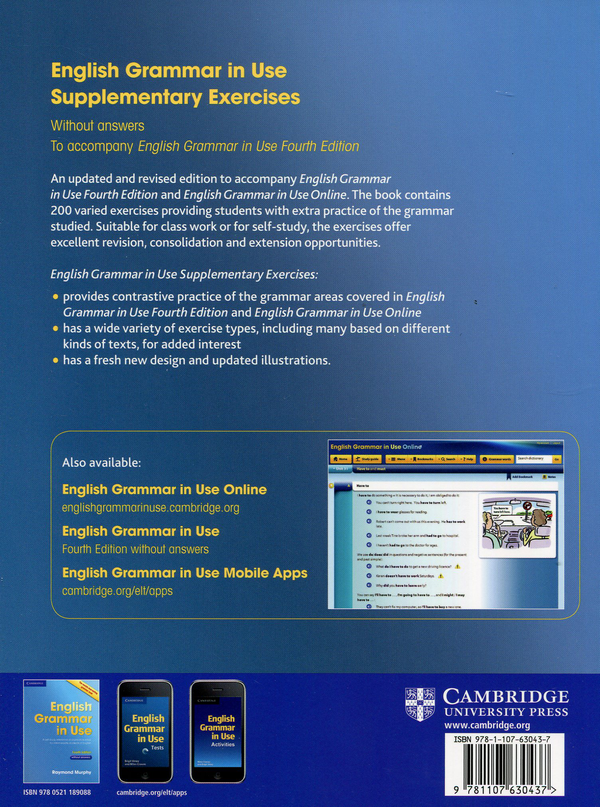 [object Object] «English Grammar in Use Supplementary Exercises without Answers», авторів Реймонд Мерфі, Луиза Хашеми - фото №2 - мініатюра