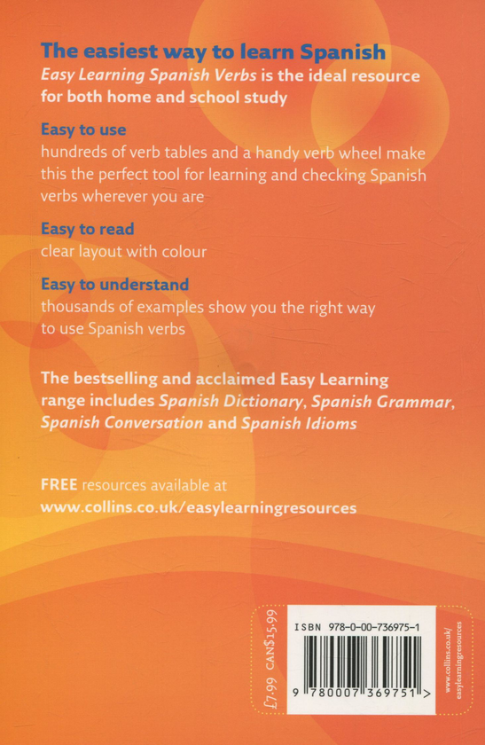 Паперова книга «Collins Easy Learning. Spanish Verbs (+ Spanish Verb Wheel)» - фото №1