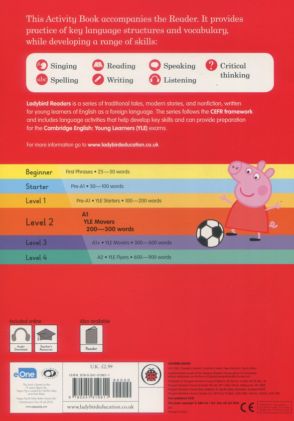 Паперова книга «Peppa Pig: Playing Football Activity Book – Level 2» - фото №1