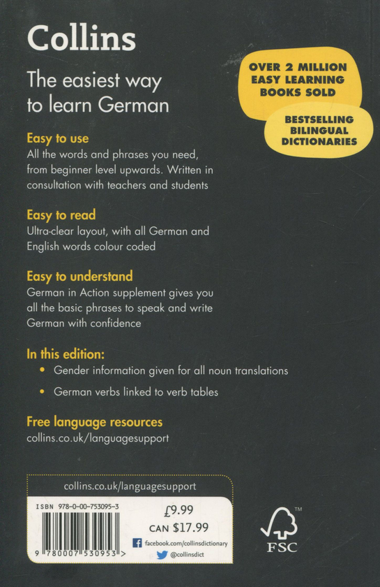 Бумажная книга «Collins Easy Learning. German Dictionary » - фото №1