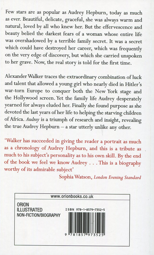 Бумажная книга «Audrey: Her Real Story», автор Александр Уолкер - фото №1