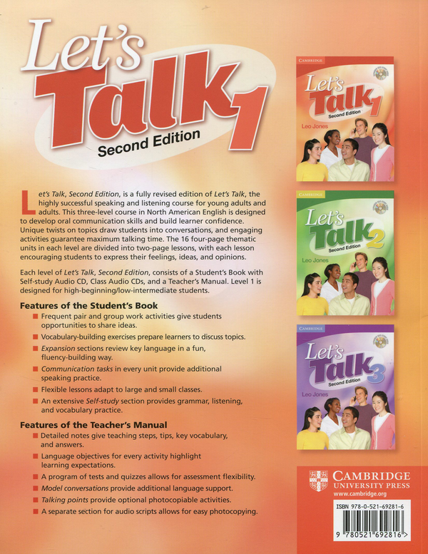 Бумажная книга «Let's Talk 1. Second Edition. Student's Book (+ CD-ROM)», автор Лео Джонс - фото №1