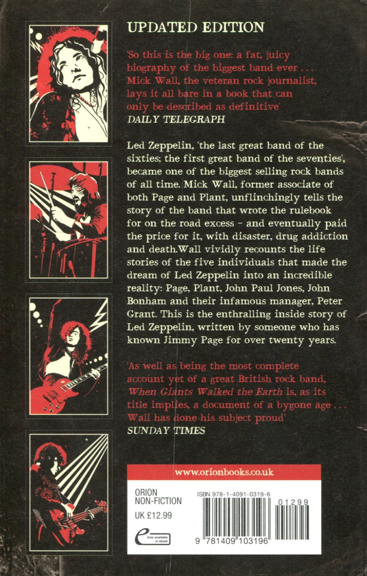 Паперова книга «When Giants Walked the Earth: A Biography of "Led Zeppelin"», автор Мік Уолл - фото №1