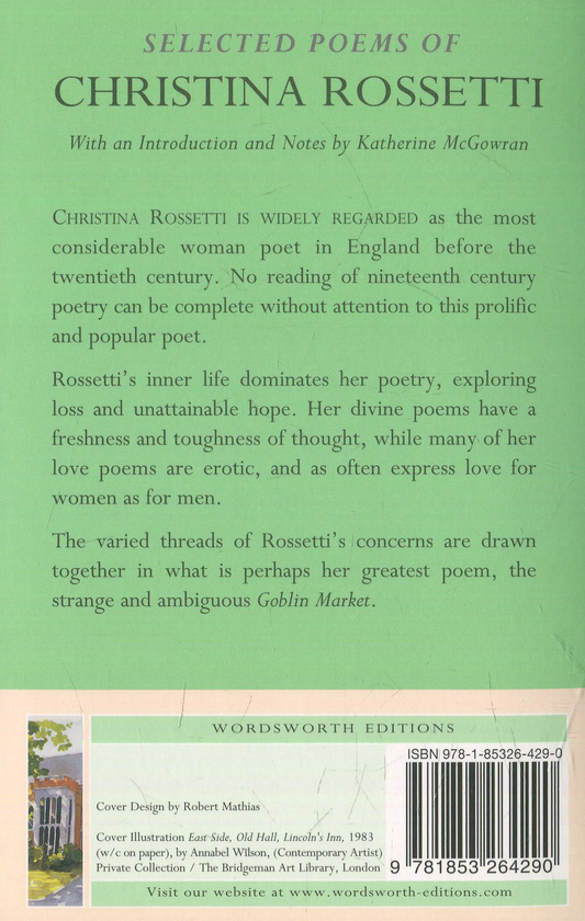 Паперова книга «Selected Poems of Christina Rossetti», автор Крістіна Россеті - фото №1