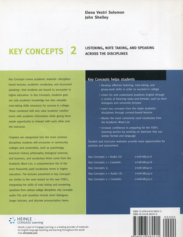 [object Object] «Key Concepts 2. Listening, Note Taking, and Speaking Across the Disciplines» - фото №2 - миниатюра