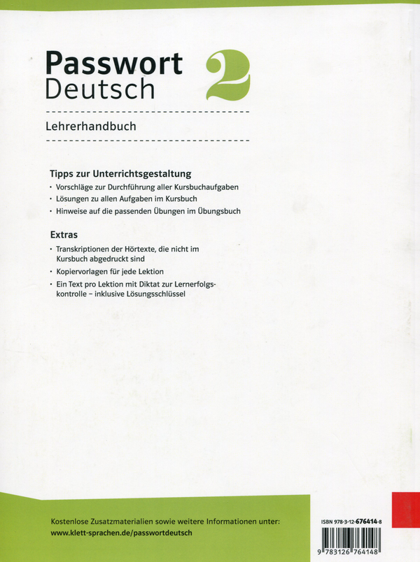 Паперова книга «Passwort Deutsch 2. Lehrerhandbuch. A1-A2», автор Евелін Фрей - фото №1