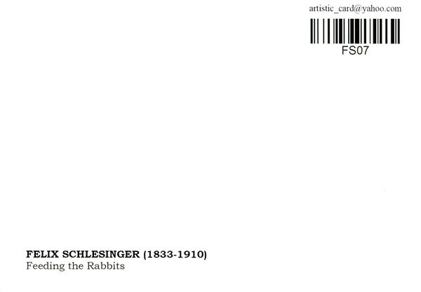  «Открытка Felix Schlesinger - Feeding the Rabbits (FS07)», бренда Artistic Card - фото №1