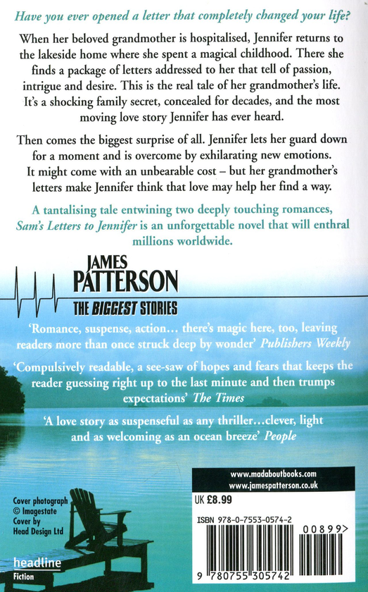 Паперова книга «Sam's Letters to Jennifer», автор Джеймс Паттерсон - фото №1
