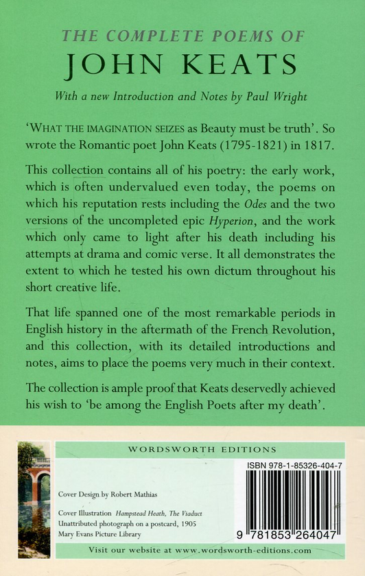 Бумажная книга «The Complete Poems of John Keats», автор Джон Китс - фото №1