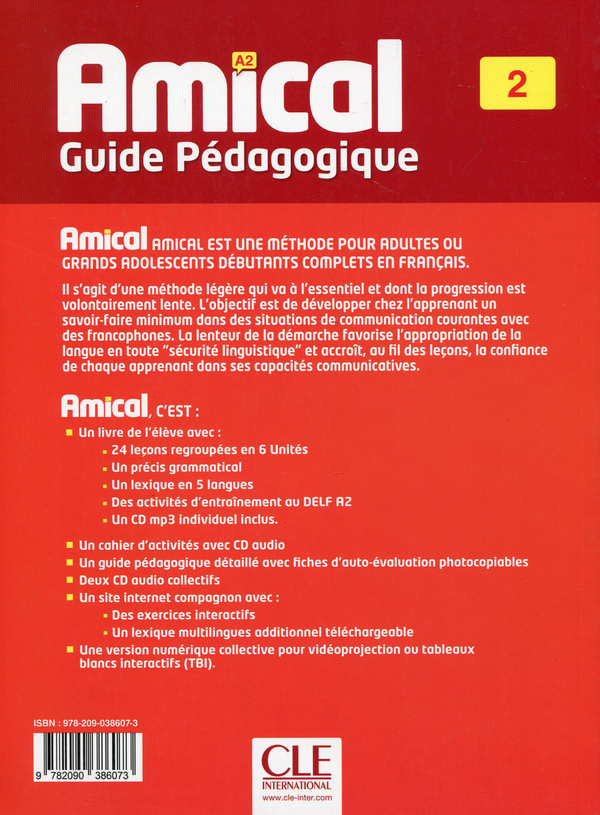 Паперова книга «Amical Niveau 2: Guide Pedadgogique (French Edition)», авторів Сильви Пуассона-Куинтон, Рене Мімран - фото №1