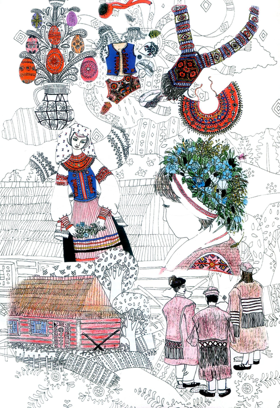 Бумажная книга «Барви Бескидів. Етномальованка» - фото №1