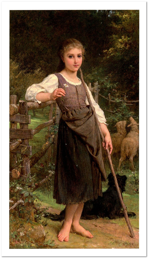 «Открытка Emile Munier - The Shepherdess (EMU11)», бренда Artistic Card - фото №1