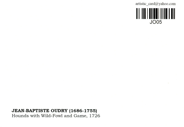  «Открытка Jean-Baptiste Oudry — Hounds with Wild-Fowl and Game (JO05)», бренда Artistic Card - фото №1