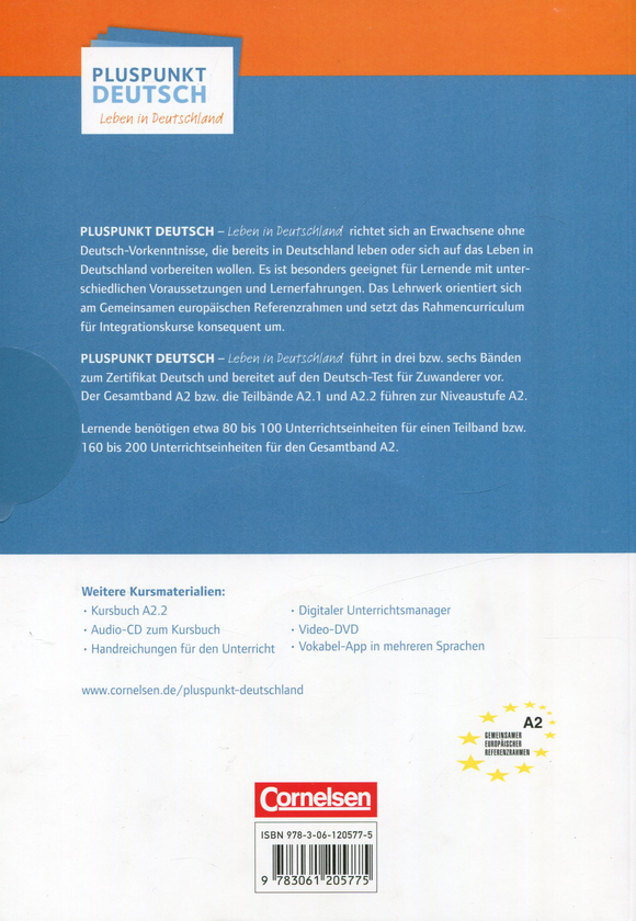 Бумажная книга «Pluspunkt Deutsch. Leben in Deutschland A2.2. Arbeitsbuch ( +CD, Lösungsbeileger)» - фото №1