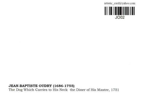  «Открытка Jean-Baptiste Oudry — The Dog Which Carries to His Neck the Diner of His Master (JO02)», бренда Artistic Card - фото №1