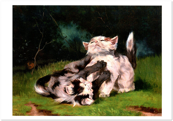 «Открытка Julius Anton Adam — Cats Playing (JA04)», бренда Artistic Card - фото №1