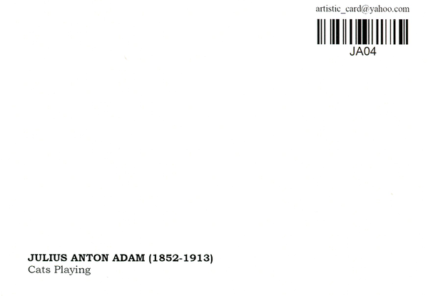 «Открытка Julius Anton Adam — Cats Playing (JA04)», бренда Artistic Card - фото №1