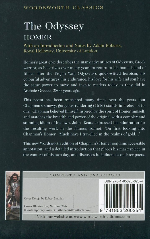 Паперова книга «The Odyssey», автор Гомер - фото №1
