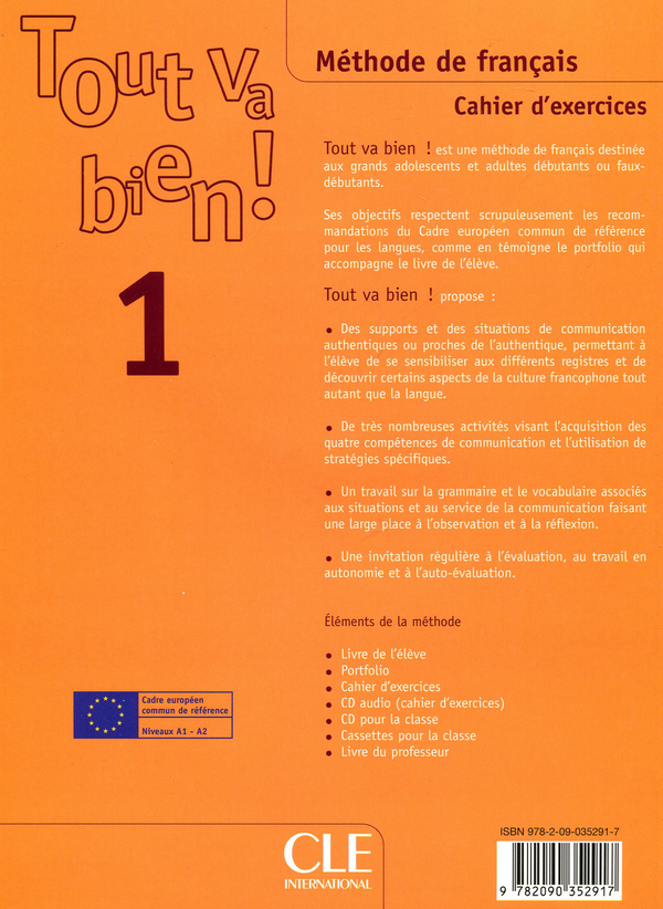 Бумажная книга «Tout va bien ! 1 Cahier d`exercices+ audio CD», автор Элен Оже - фото №1