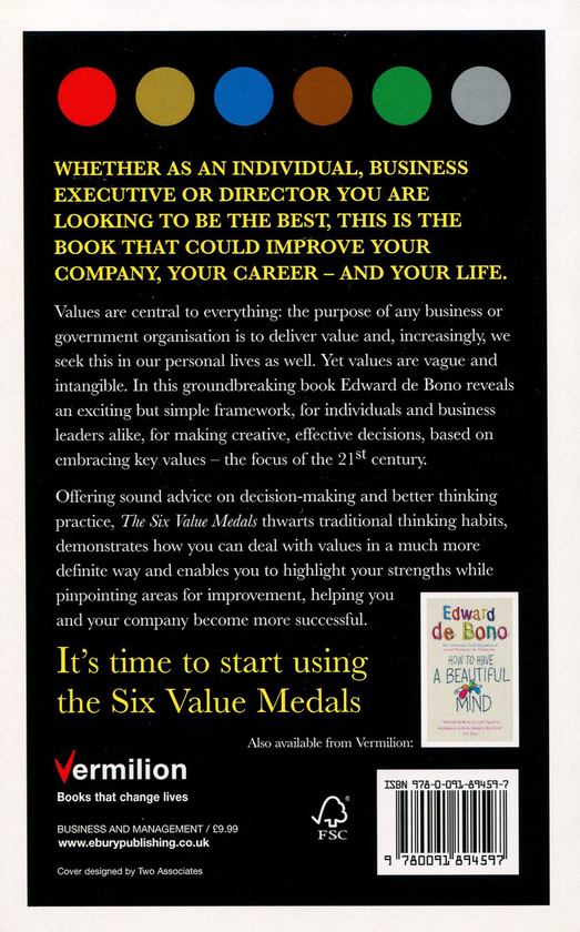Паперова книга «The Six Value Medals. The Essential Tool for Success in the 21st Century», автор Едвард де Боно - фото №1