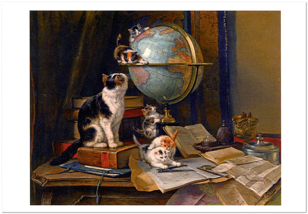 «Открытка Henriette Ronner-Knip — The Globetrotters (HRK54)», бренда Artistic Card - фото №1