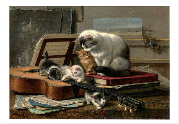 «Открытка Henriette Ronner-Knip — The Music Lesson (HRK47)», бренда Artistic Card - фото №1