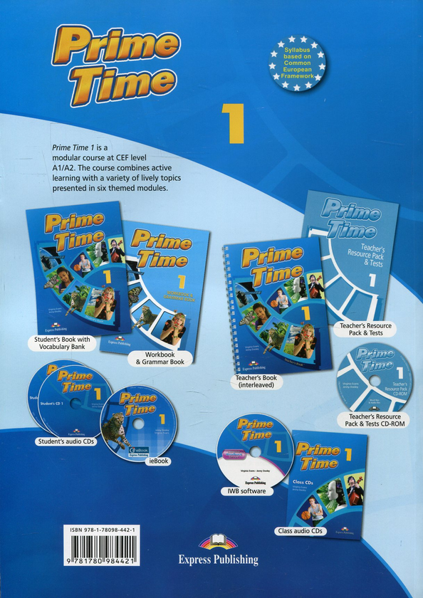 Паперова книга «Prime Time 1 Student's Book (+ CD-ROM)», авторів Вірджинія Еванс, Дженні Дулі - фото №1