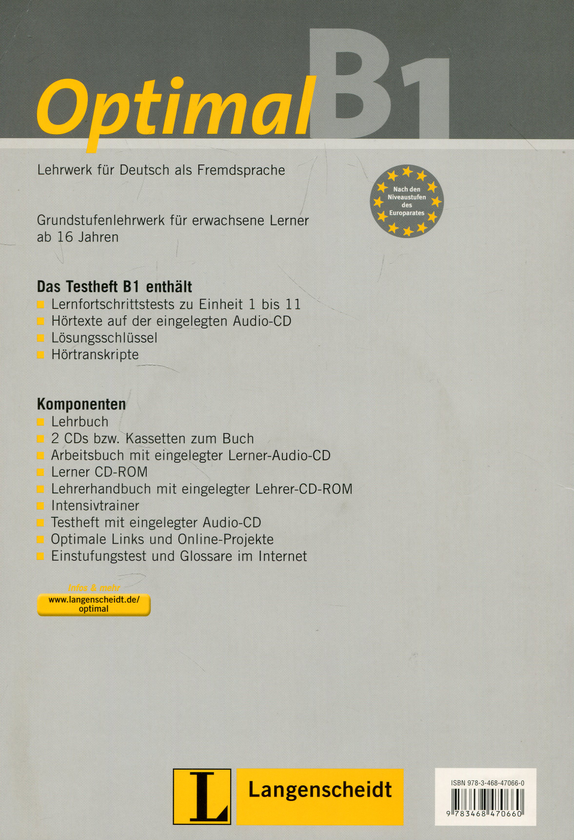 [object Object] «Optimal B1. Testheft (+CD-ROM)», автор Корнелия Глик - фото №2 - миниатюра