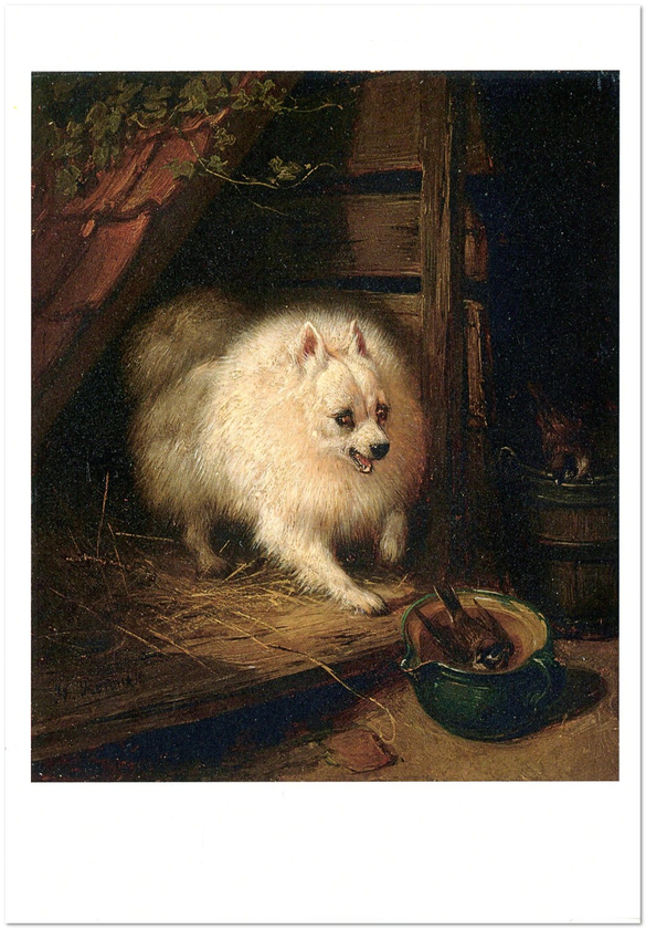 «Открытка Henriette Ronner-Knip — An Unwelcome Intruder (HRK41)», бренда Artistic Card - фото №1