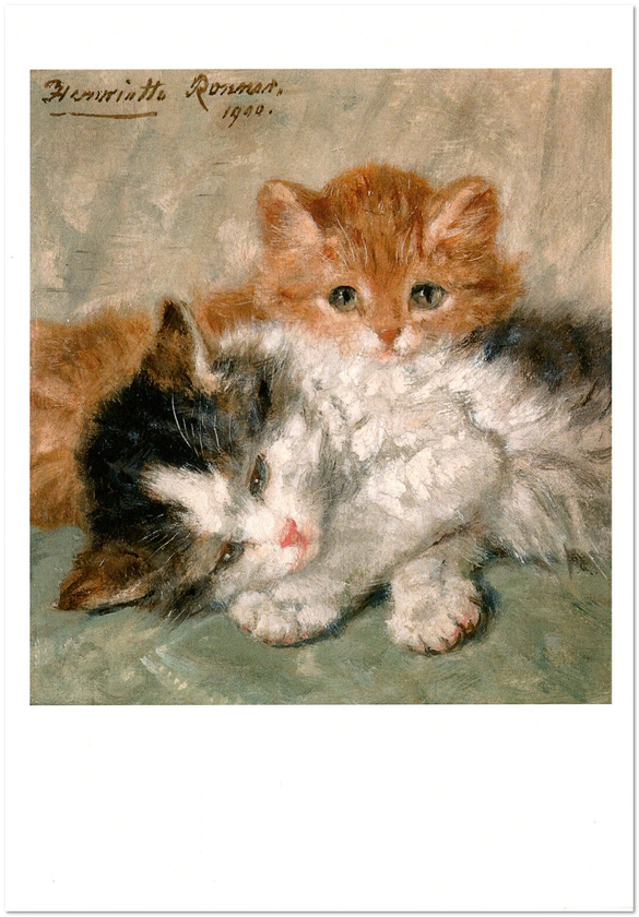  «Открытка Henriette Ronner-Knip — Sleepy Kittens (HRK37)», бренда Artistic Card - фото №1