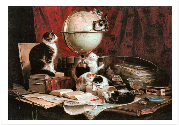  «Открытка Henriette Ronner-Knip — Travel Around the World (HRK35)», бренда Artistic Card - фото №1