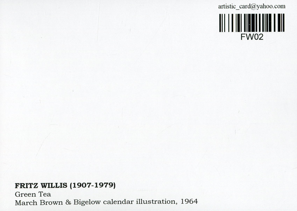 «Открытка Fritz Willis — Green Tea (FW02)», бренда Artistic Card - фото №1