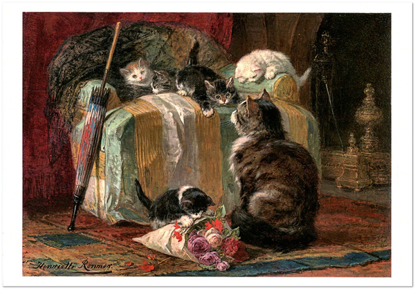 «Открытка Henriette Ronner-Knip — Kittens at Play (HRK25)», бренда Artistic Card - фото №1