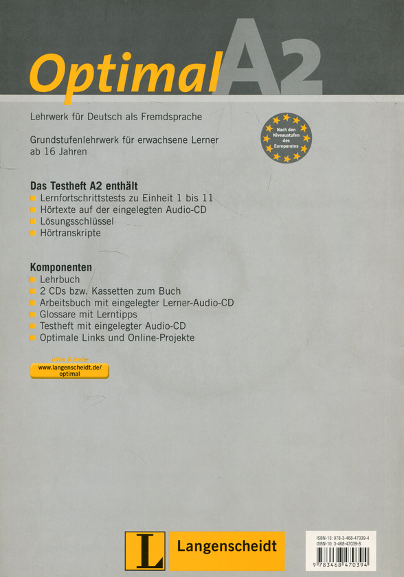 [object Object] «Optimal A2. Testheft (+ CD-ROM)», автор Корнелия Глик - фото №2 - миниатюра