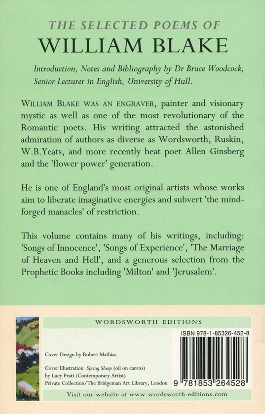[object Object] «The Selected Poems of William Blake», автор Уільям блейк - фото №2 - мініатюра